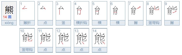 熊的部首是什么，这个部首是什么的变形。
