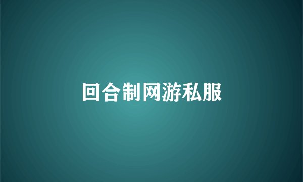 回合制网游私服