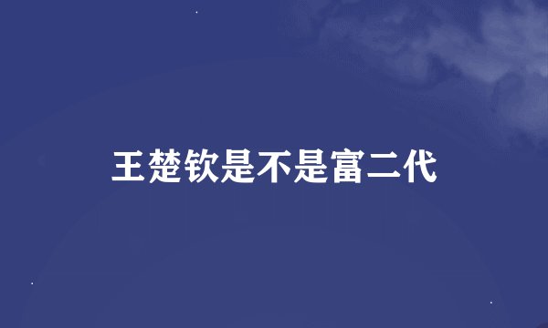 王楚钦是不是富二代