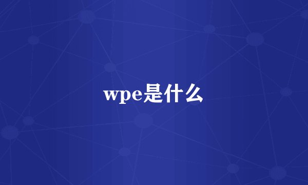 wpe是什么