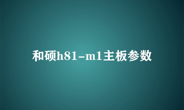 和硕h81-m1主板参数