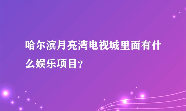 哈尔滨月亮湾电视城里面有什么娱乐项目？