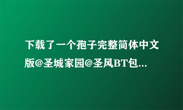 下载了一个孢子完整简体中文版@圣城家园@圣风BT包，怎么安装