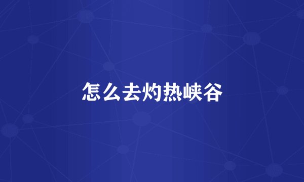 怎么去灼热峡谷