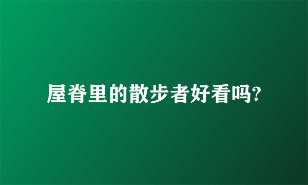 屋脊里的散步者好看吗?