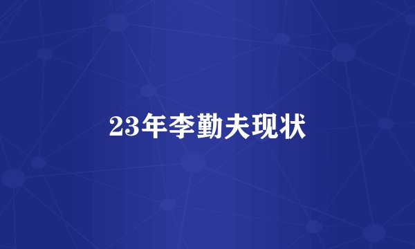 23年李勤夫现状
