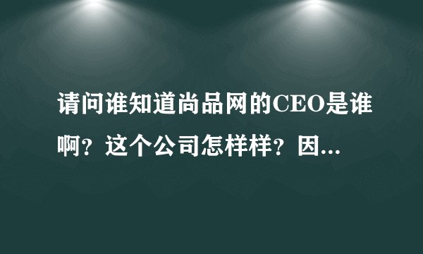 请问谁知道尚品网的CEO是谁啊？这个公司怎样样？因为有约我去面试，想了解了解这个公司的情况