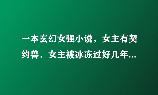 一本玄幻女强小说，女主有契约兽，女主被冰冻过好几年，敌人以为她死了，就把冰冻她的冰块放在了一个放