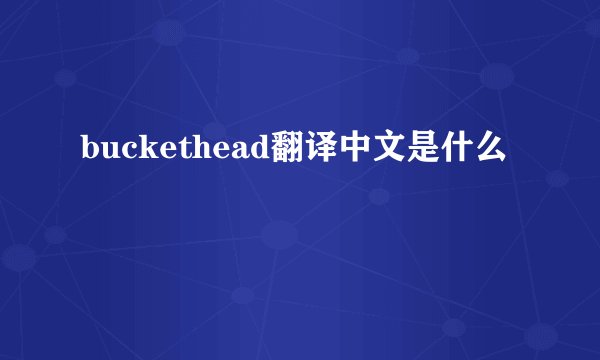 buckethead翻译中文是什么