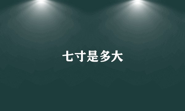 七寸是多大