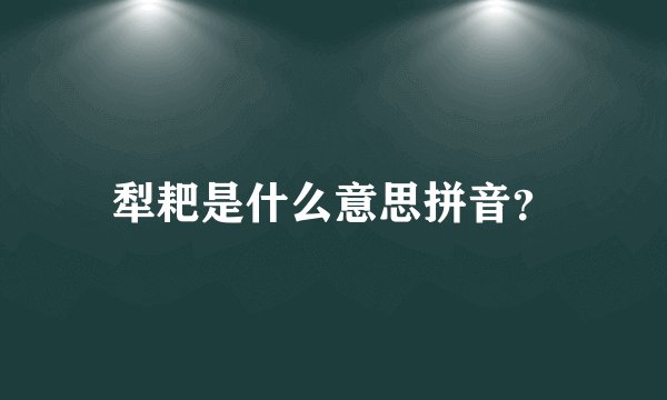 犁耙是什么意思拼音？