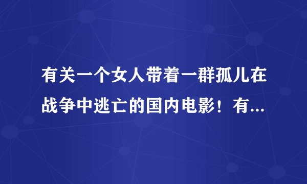 有关一个女人带着一群孤儿在战争中逃亡的国内电影！有点小黄的！！