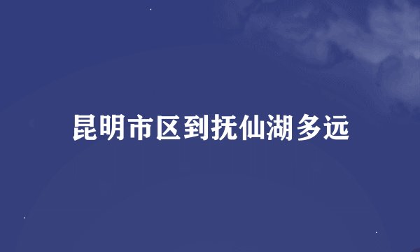 昆明市区到抚仙湖多远