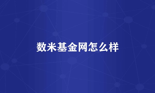 数米基金网怎么样