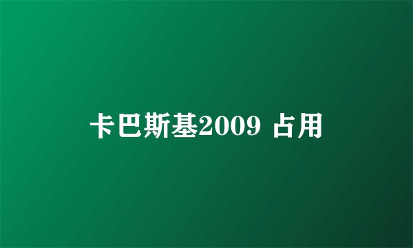 卡巴斯基2009 占用