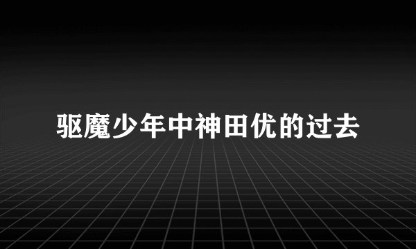 驱魔少年中神田优的过去