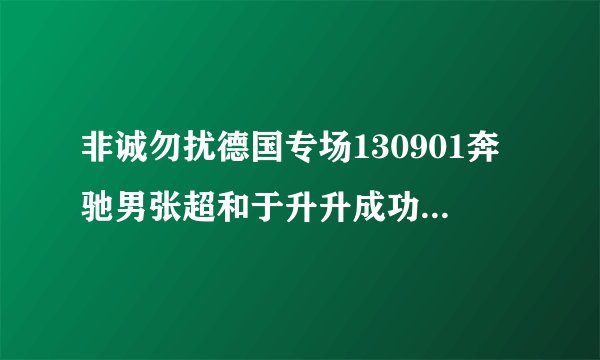 非诚勿扰德国专场130901奔驰男张超和于升升成功牵手的背景音乐是什么？？？