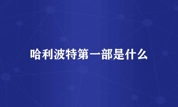 哈利波特第一部是什么