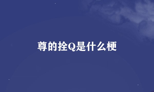 尊的拴Q是什么梗