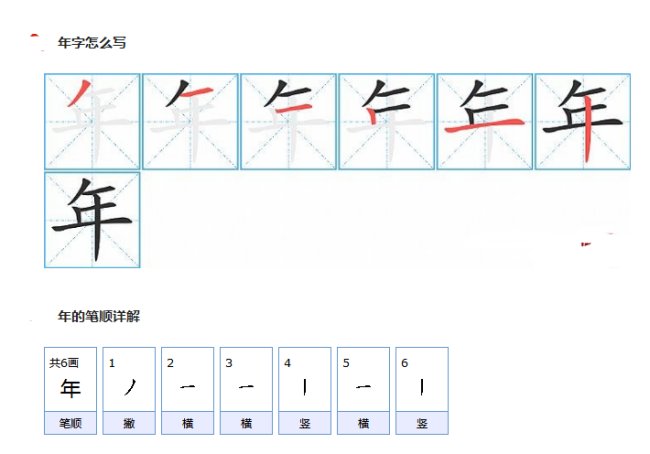 年字怎么写?