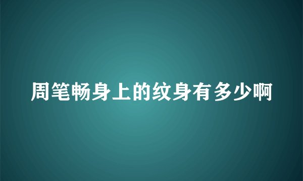 周笔畅身上的纹身有多少啊