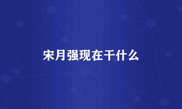 宋月强现在干什么