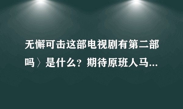 无懈可击这部电视剧有第二部吗〉是什么？期待原班人马出场呵！
