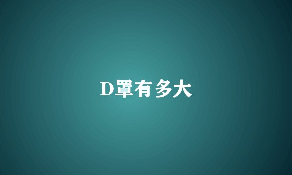 D罩有多大
