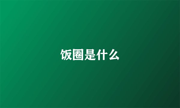 饭圈是什么