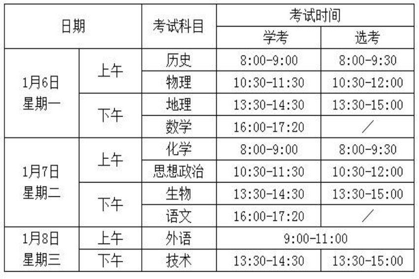 2023年浙江高考时间安排？