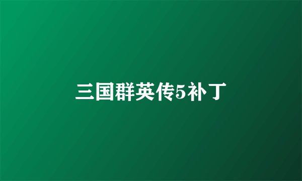 三国群英传5补丁