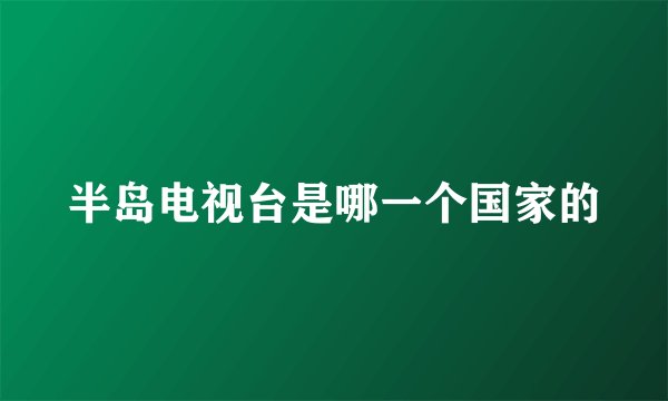 半岛电视台是哪一个国家的