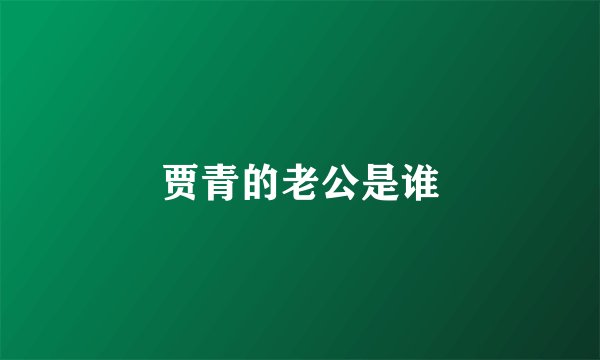 贾青的老公是谁