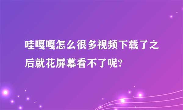 哇嘎嘎怎么很多视频下载了之后就花屏幕看不了呢?