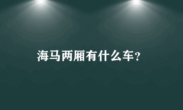 海马两厢有什么车？