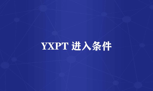 YXPT 进入条件