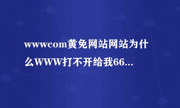 wwwcom黄免网站网站为什么WWW打不开给我66yaya一个能打开coM的地址360