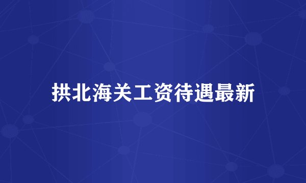 拱北海关工资待遇最新