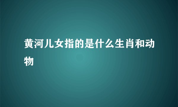 黄河儿女指的是什么生肖和动物