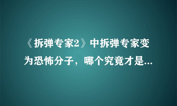 《拆弹专家2》中拆弹专家变为恐怖分子，哪个究竟才是真实的潘乘风呢？