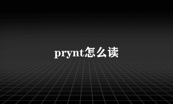 prynt怎么读