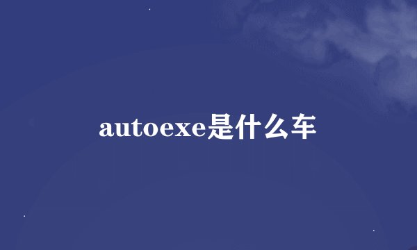 autoexe是什么车