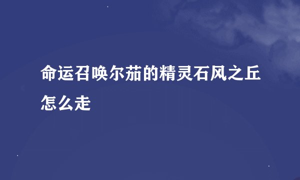 命运召唤尔茄的精灵石风之丘怎么走