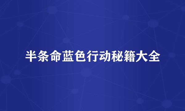 半条命蓝色行动秘籍大全