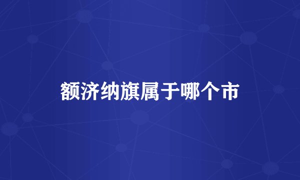 额济纳旗属于哪个市