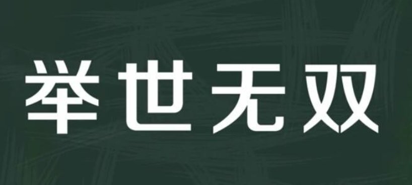 举世无双是什么意思解释