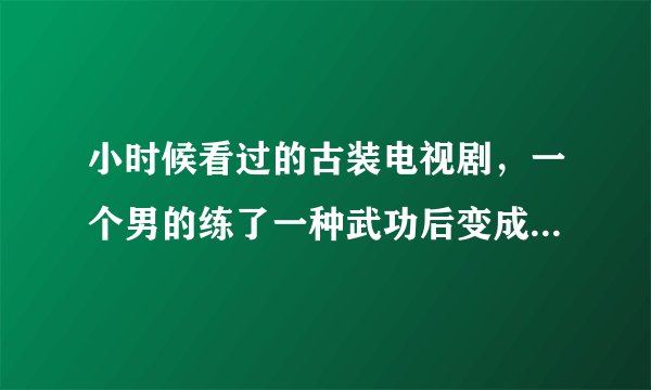 小时候看过的古装电视剧，一个男的练了一种武功后变成了一个女人