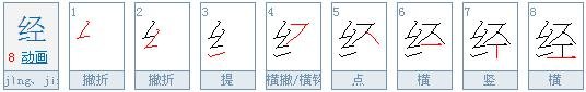 经字笔画顺序怎么写的