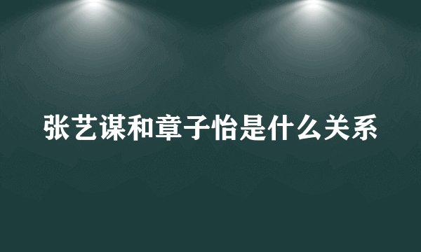 张艺谋和章子怡是什么关系