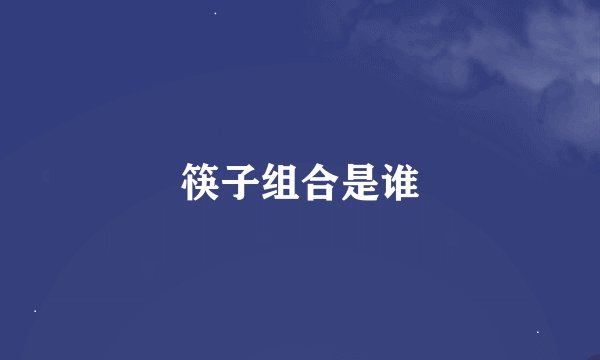 筷子组合是谁